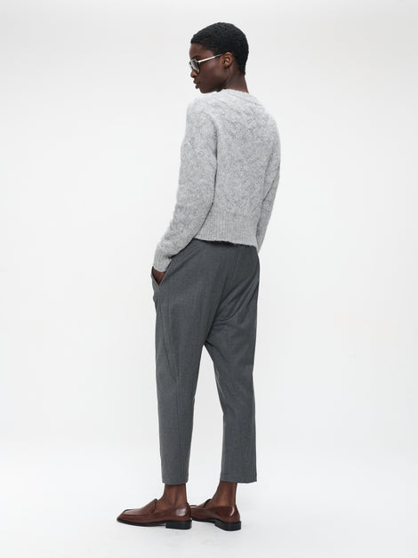 Pullover shiny alpaca H24423 | Silver
