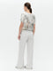 Remi printed silk viscose top | Grey
