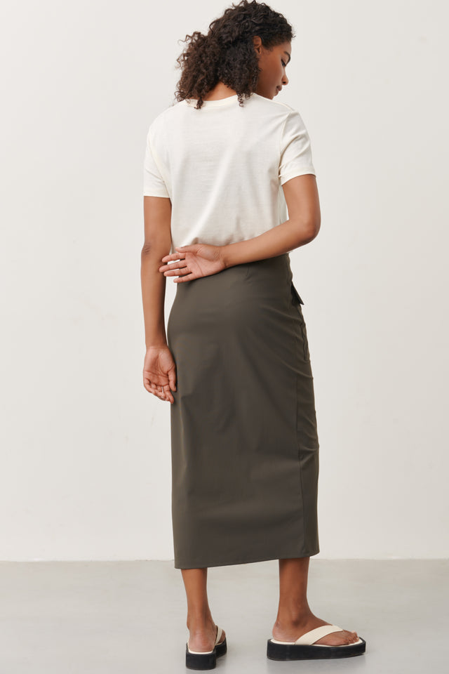 Lara Skirt Technical Jersey | Army