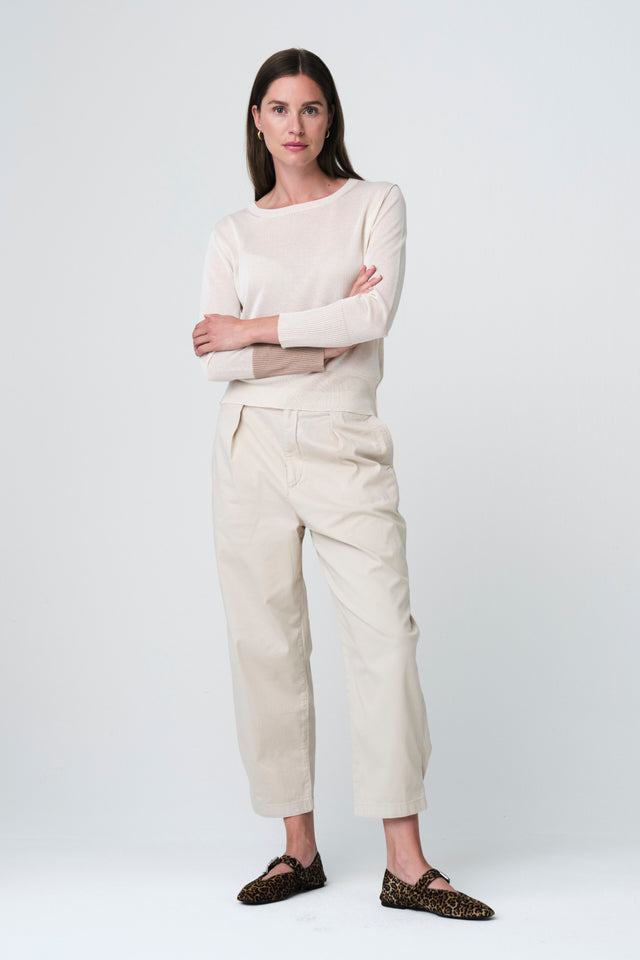 Fine Viscose Pullover 26032 | Ecru