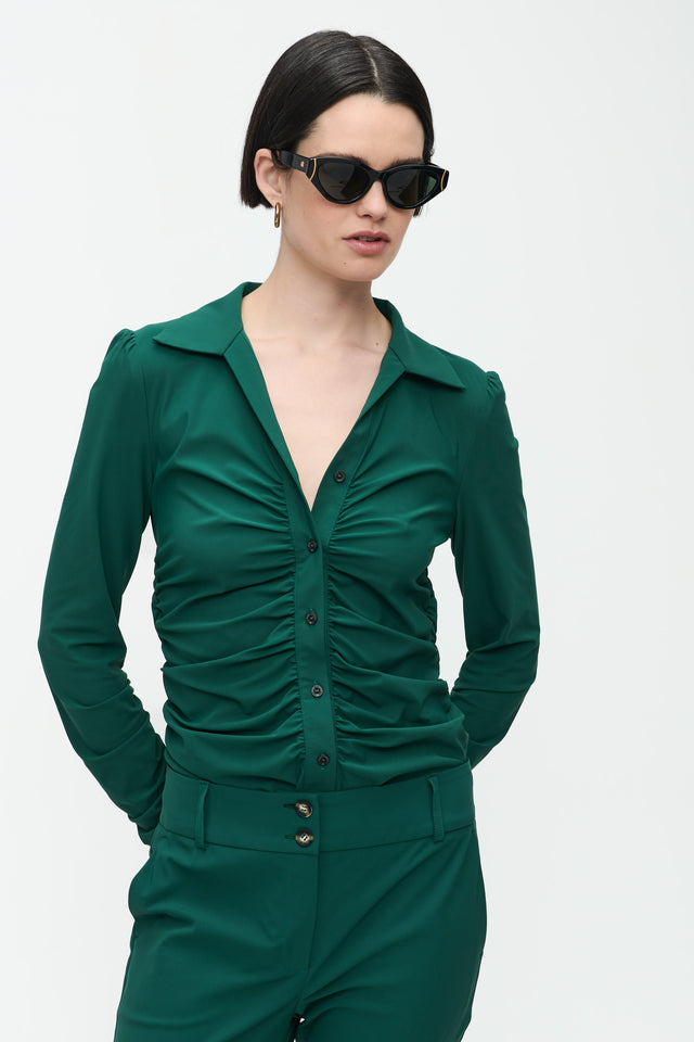 Luisa Blouse Technical Jersey | Green