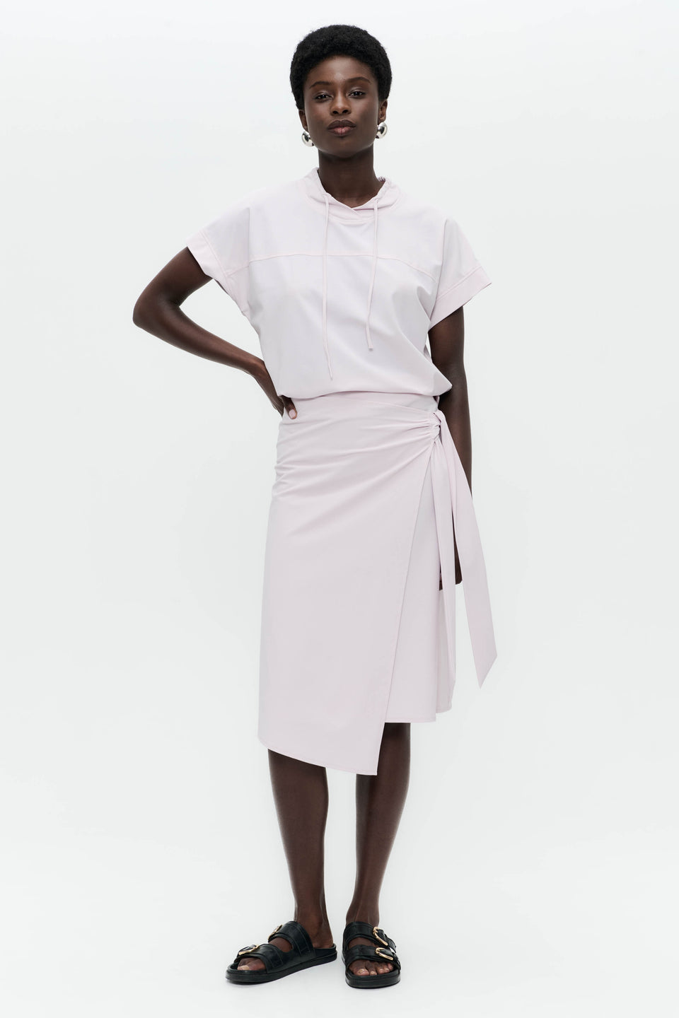 Lucca top technical jersey | Light Pudra