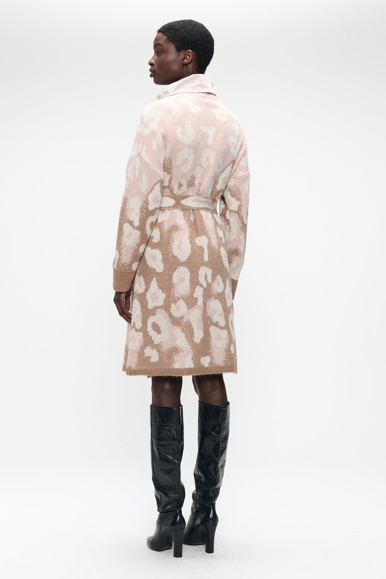 Animal print Cardigan 1138 | Camel