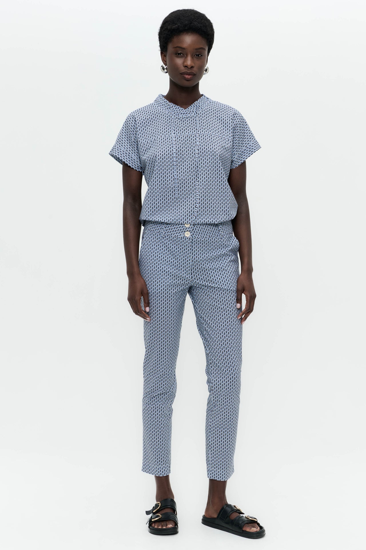 Lucca top technical jersey | Blue Melange