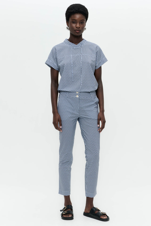 Lucca top technical jersey | Blue Melange
