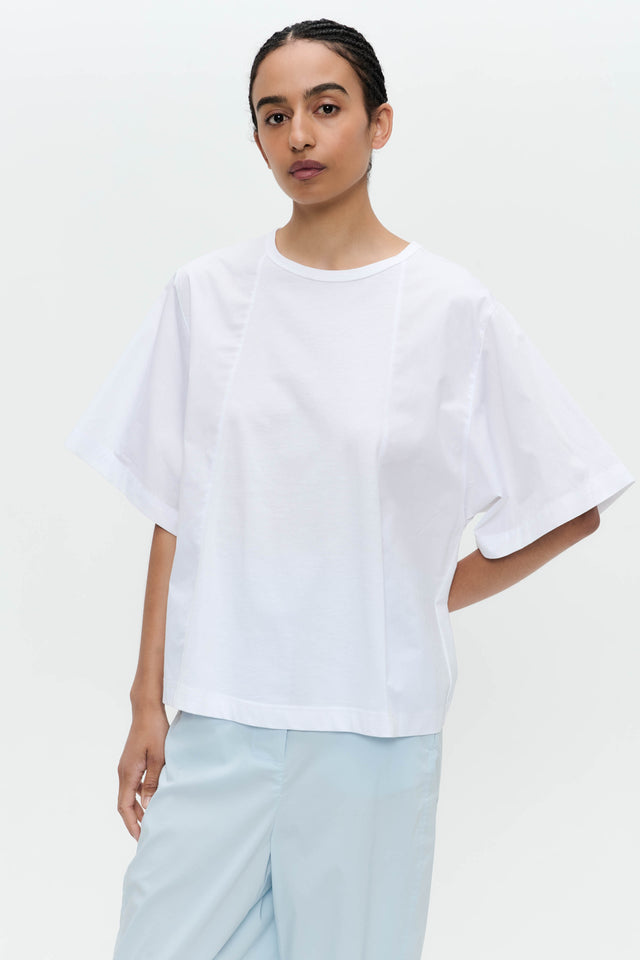 Carry mix cotton top | White