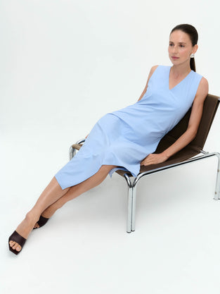 Annet dress technical jersey | Mid Blue