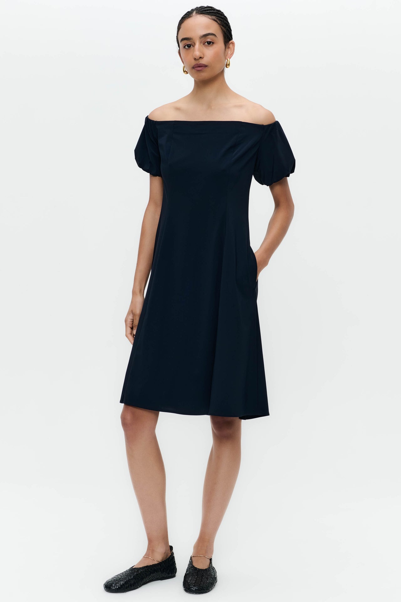 Goldie dress technical jersey | Blue
