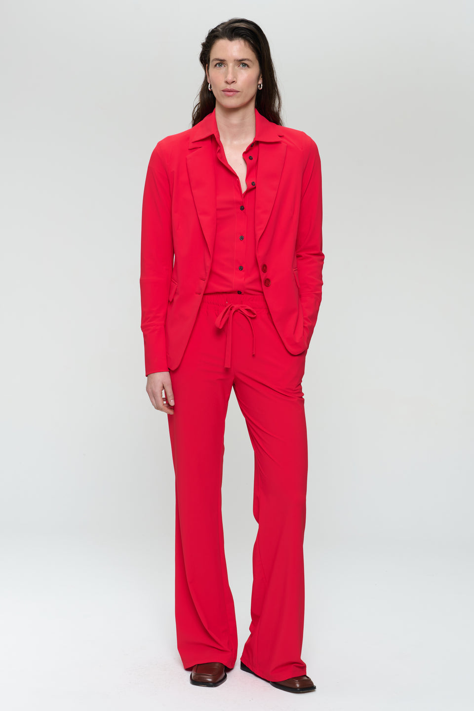 Amsterdam structure tech jersey blazer | Red