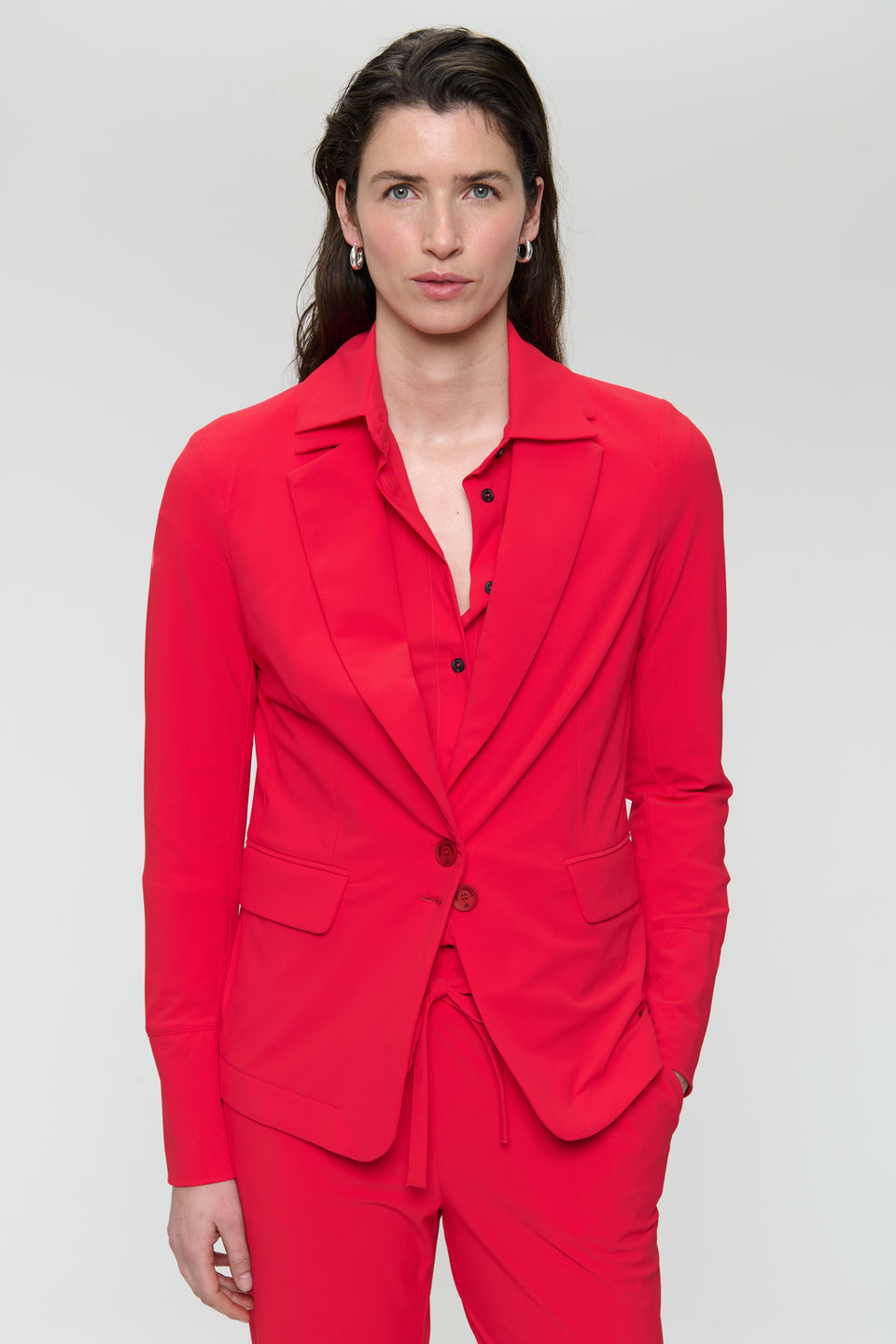 Amsterdam structure tech jersey blazer | Red
