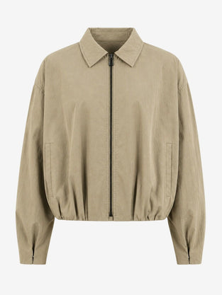 Blaze pleated bomber jacket | Grayish Green
