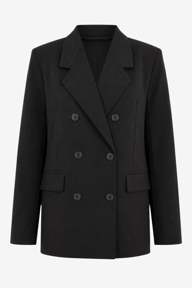 Indira back details blazer | Black