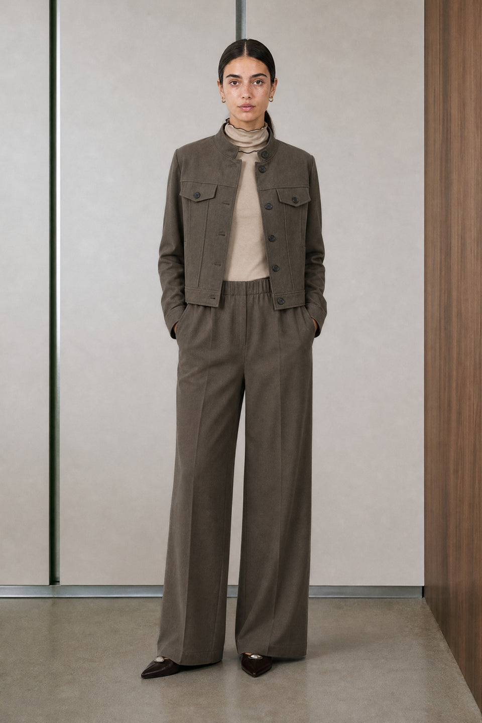 Ophelia viscose blend short jacket | Melange