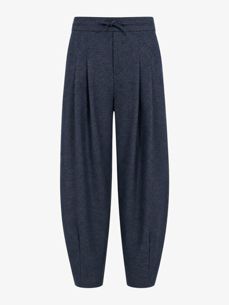 Elodie viscose blend barel pants | Blue Denim