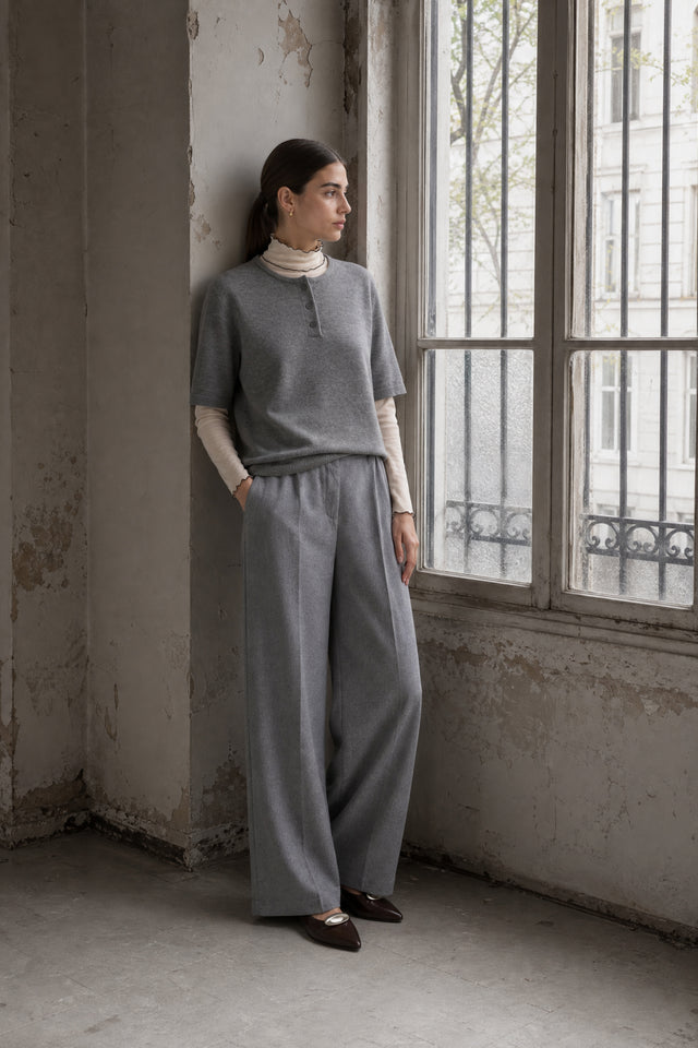 Raven viscose blend pants | Grey