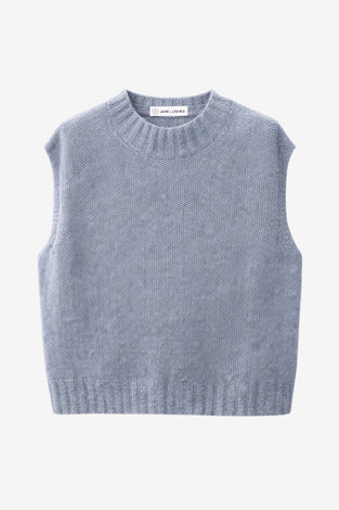 Abigail alpaca vest EX H24179 | Light Blue