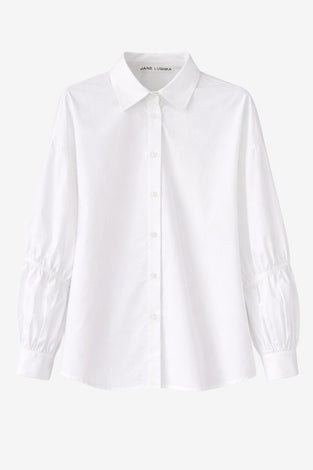 Adelina cotton oversized blouse | White