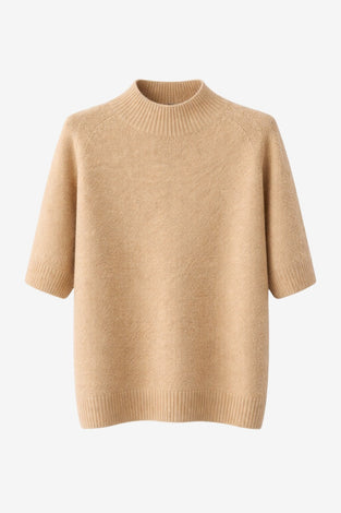 Alpaca knitted dyed top WP09 | Camel