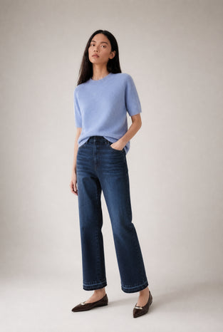 Alpaca knitted dyed top WP09 | Sky Blue