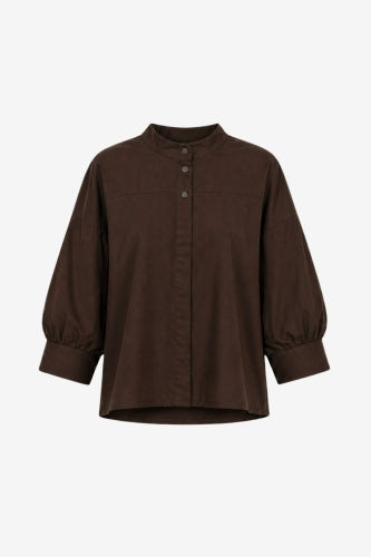 Angelika top technical jersey | Chocolate