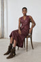 Elle eco leather skirt | Bordo