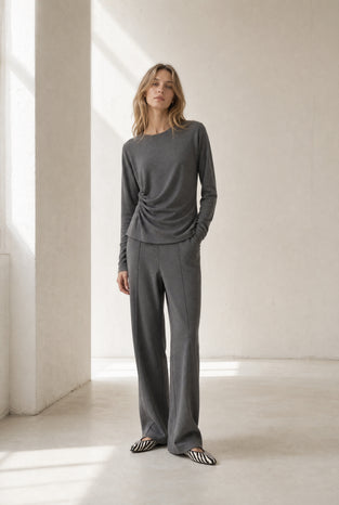 Ari cotton top | Grey Melange