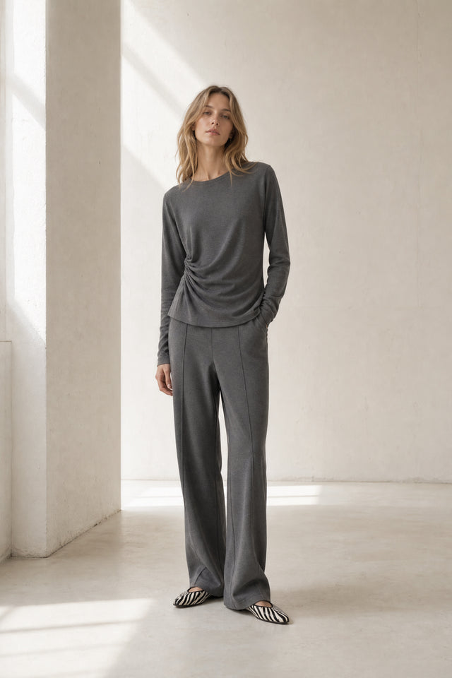 Ari cotton top | Grey Melange