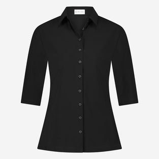 Kikkie Blouse Technical Jersey | Black