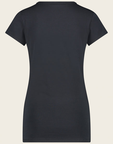 T shirt V Neck easy wear Organic Cotton | Blue