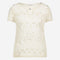 Openwork knit top with sequins 9041 | Off White