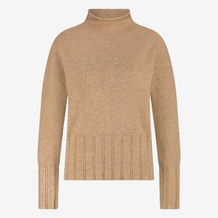 Viscose seamless dyed pullover NB2275 | Camel