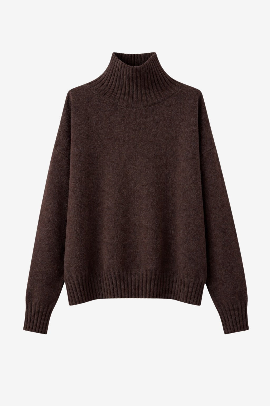 Cashmir wool polo pullover W1165 | Brown