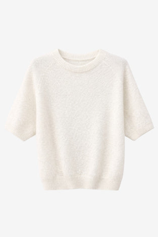 Alpaca knitted top WP01 | Ecru