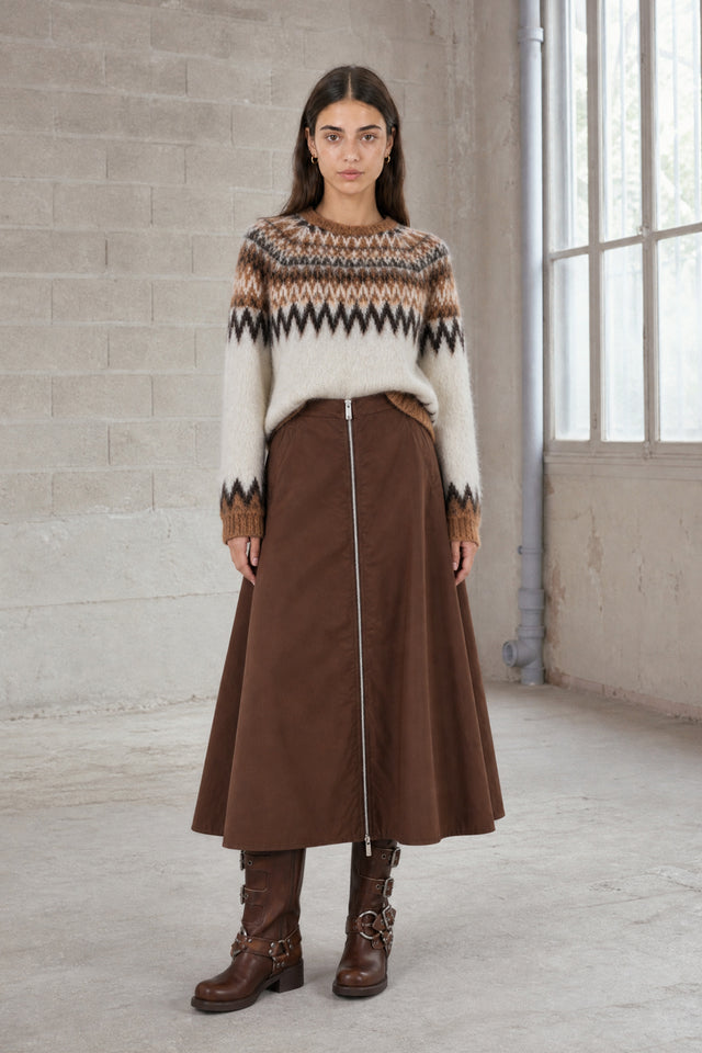 Bardolino taffeta zipper skirt | Ohra