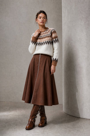 Bardolino taffeta zipper skirt | Ohra