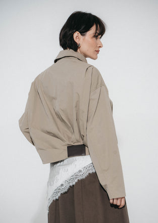 Blaze pleated bomber jacket | Grayish Green