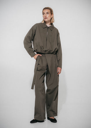 Blaze pleated bomber jacket | Army
