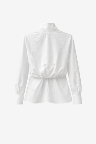 Bree cotton poplin blouse | White