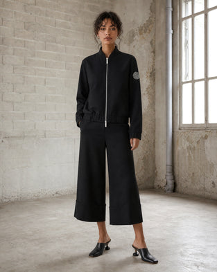Brenzone Viscose zipper bomber | Black