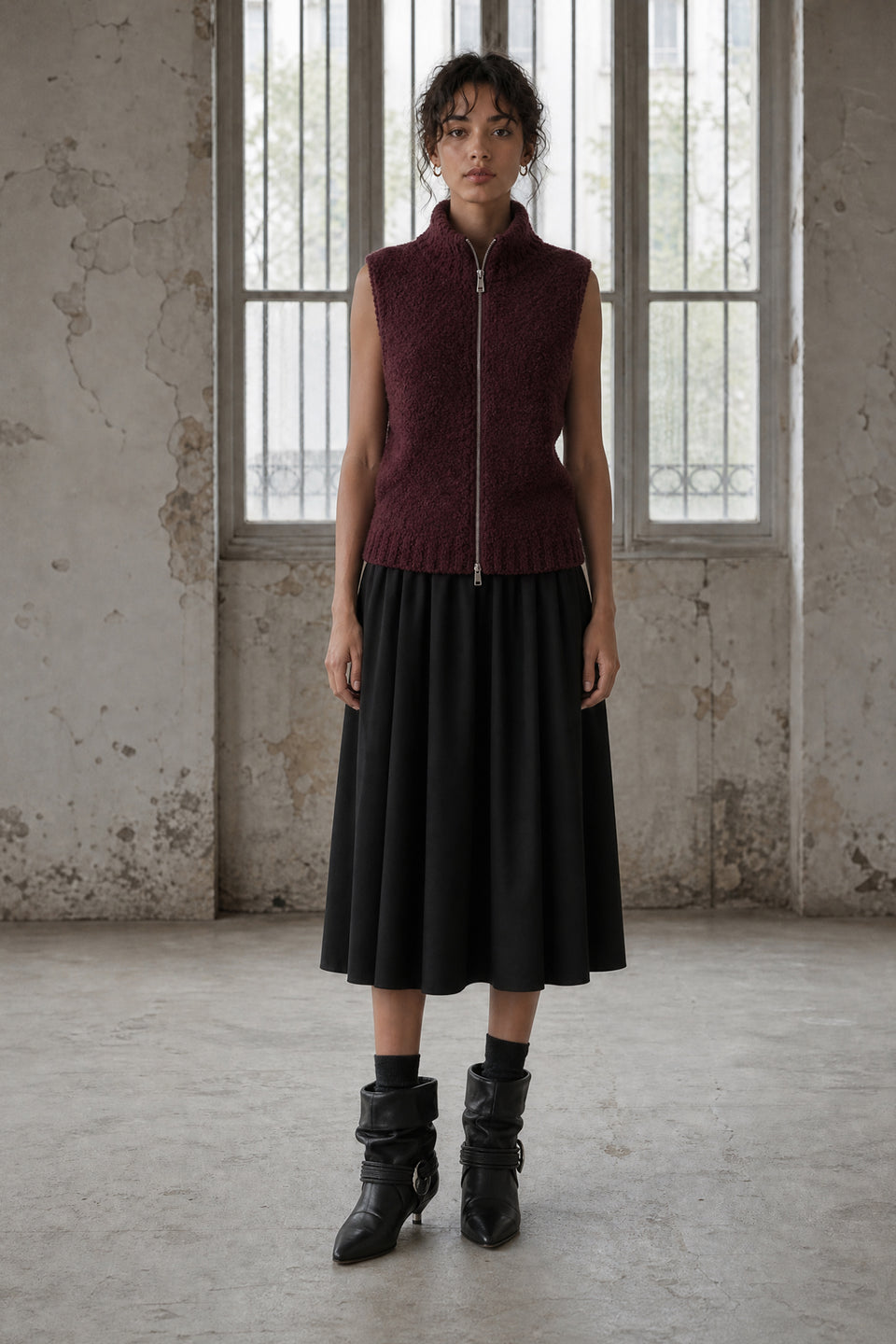 Raika skirt technical jersey | Black