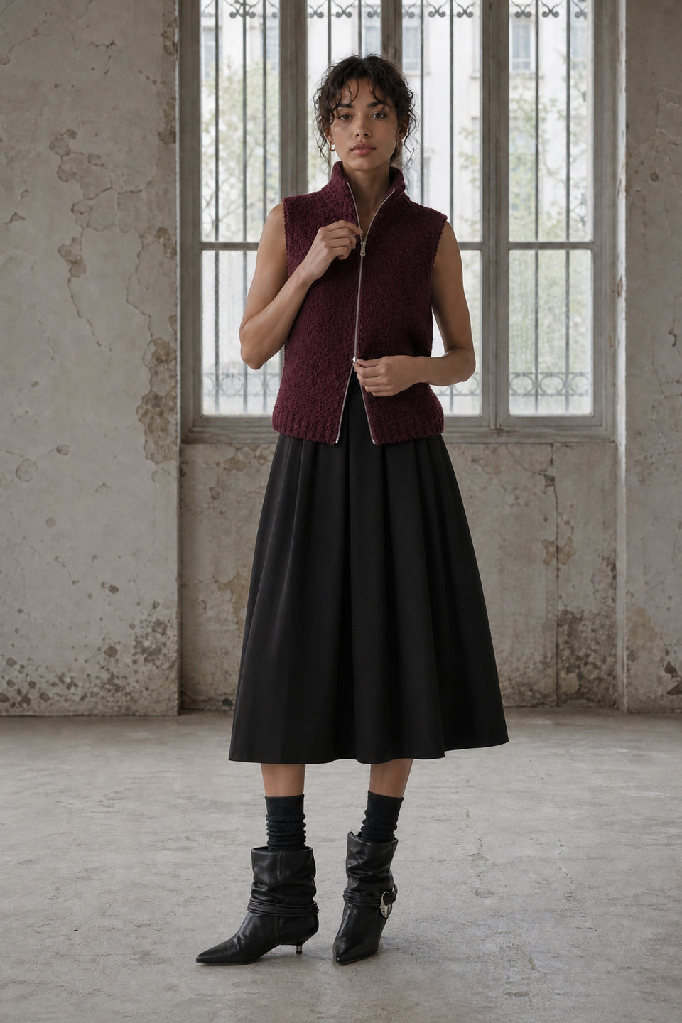 Raika skirt technical jersey | Black