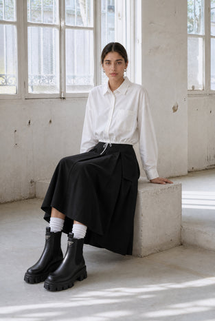 Mercedes skirt technical jersey | Black