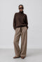 Cashmir wool polo pullover W1165 | Brown