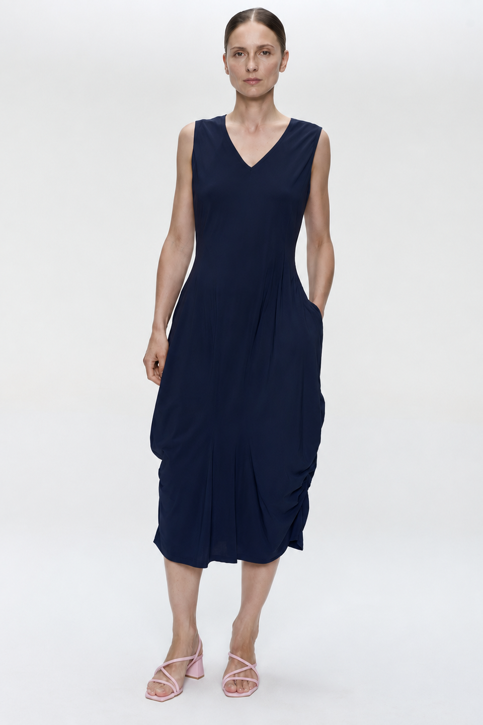 Ria WS stretch technical jersey dress | Blue