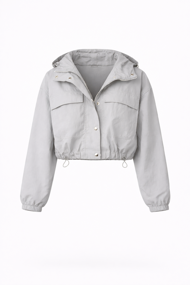 Asuka tafeta jacket | Light Grey