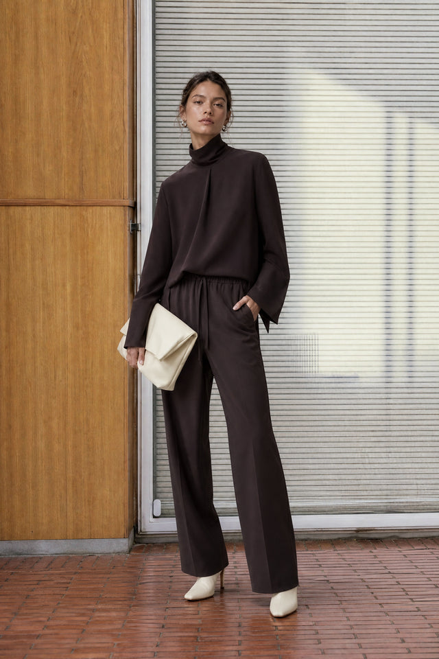 Dolche Vita top technical jersey | Chocolate