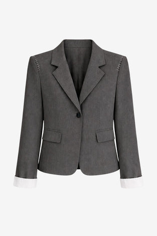 Eleni viscose basic blazer | Melange