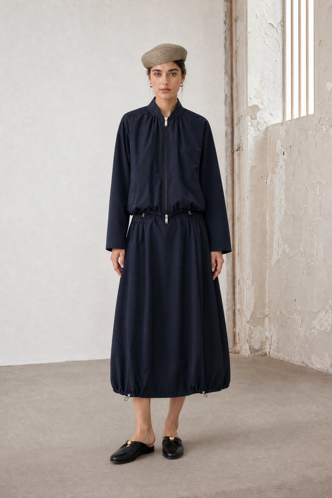 Albina skirt technical jersey | Blue