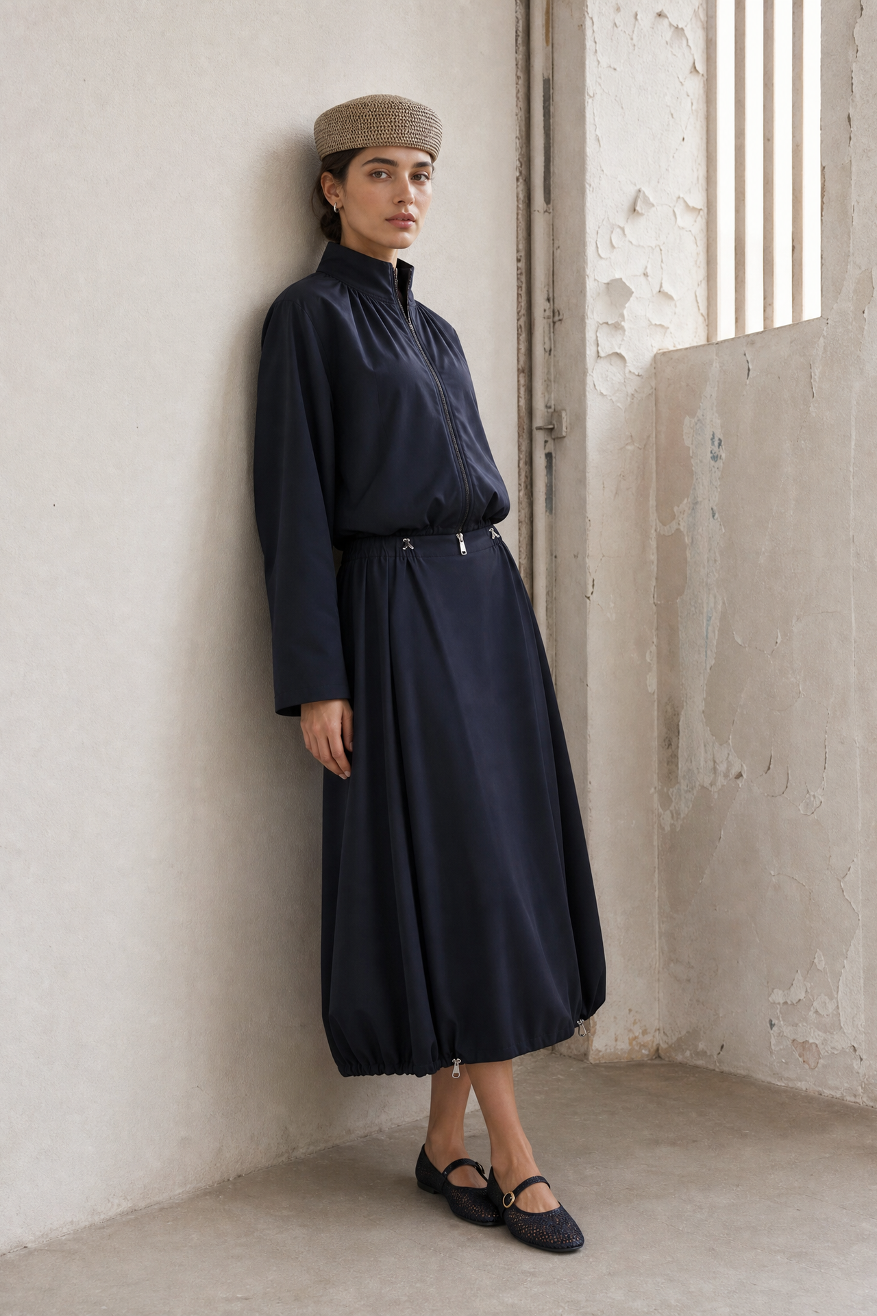 Albina skirt technical jersey | Blue