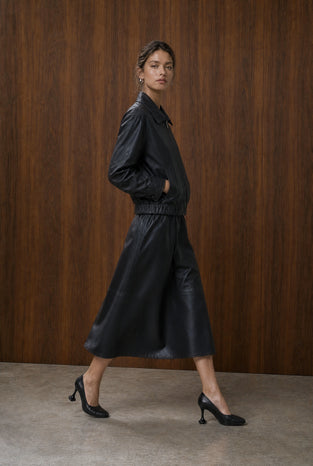 Elle eco leather skirt | Black